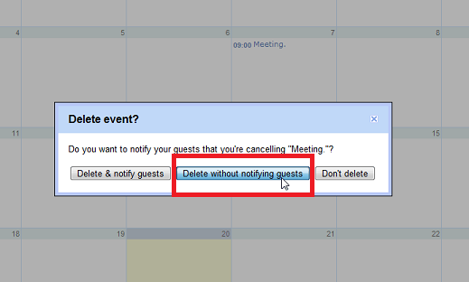 AweSync - Delete Event In Google