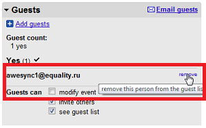 AweSync - Remove Lotus Invitees From Event In Google